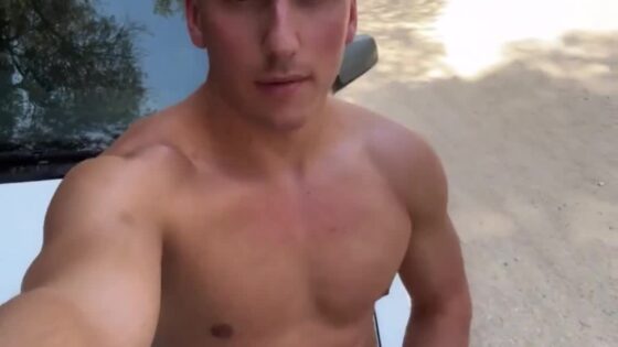 Twink Cums In Public