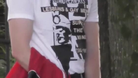 Guy Taking A Piss Against A Tree