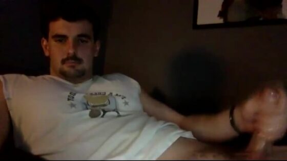 Stroking His Dick And Cumming